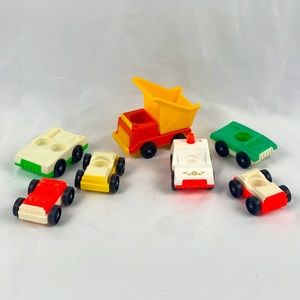 Lot of 7 Vintage Fisher-Price Little People vehicles